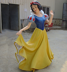 Fairy tale character fiberglass snow white sculpture